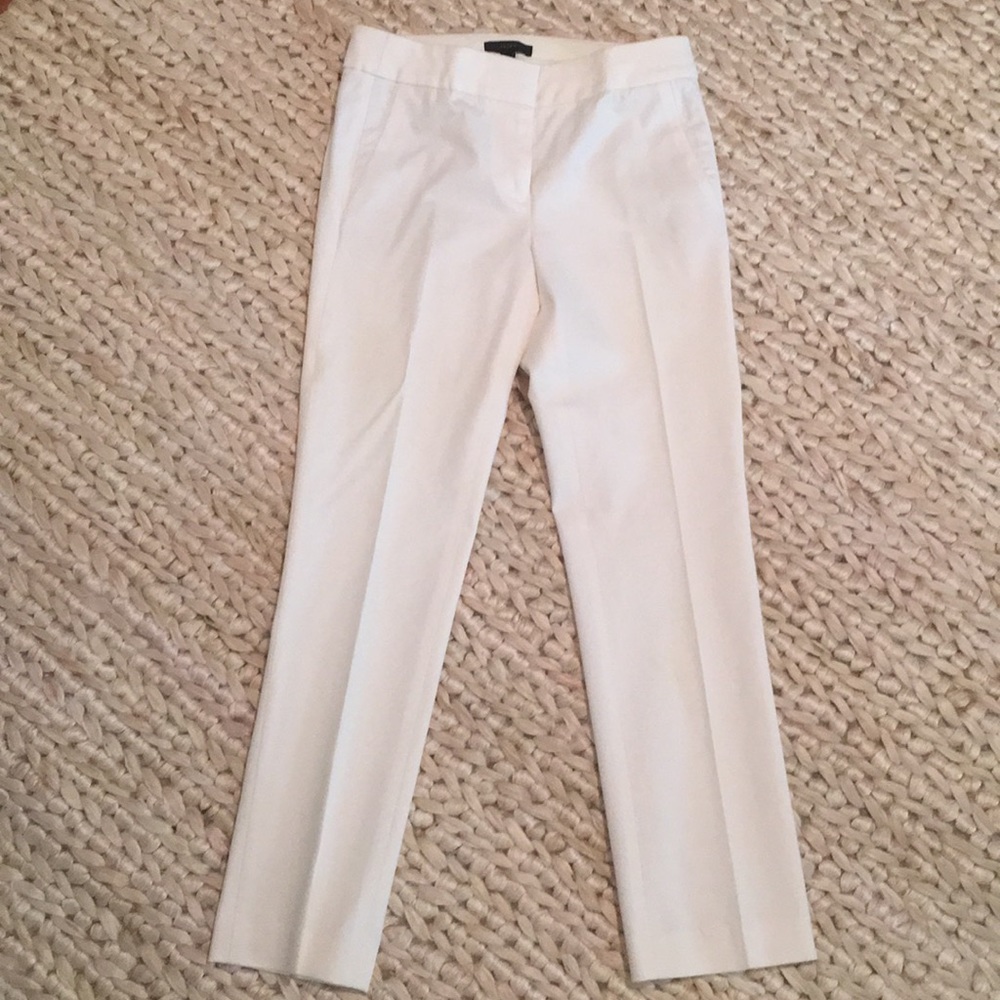 Women's J Crew Formal White Pants; Size 00 - Picture 2 of 7